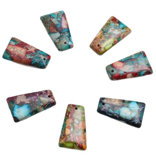 Imperial Jasper Hängen, Impression Jasper, Trapets, polerad, DIY, fler färger för val, 15x25x5mm, Säljs av PC