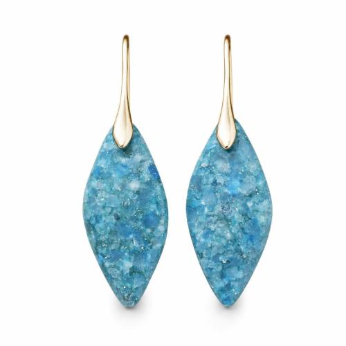 misto de pedras semi-preciosas brincos tipo gota, with cobre, Folha, banhado, Estilo boêmio & para mulher, Mais cores pare escolha, 16x55mm, vendido por par