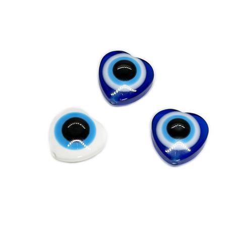 الراتنج الشر الخرز العين, قلب, ديي & نمط العين, المزيد من الألوان للاختيار, 16mm, تباع بواسطة PC