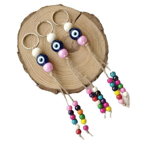 fer fermoir à clé, avec résine, Mauvais œil, Portable, Couleur aléatoire, 160mm, Vendu par PC