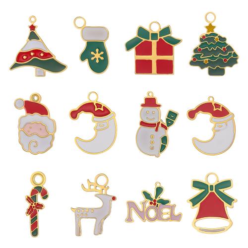 Pendentifs en titane, Acier titane, Placage, Conception de Noël & DIY & styles différents pour le choix & émail, Vendu par PC