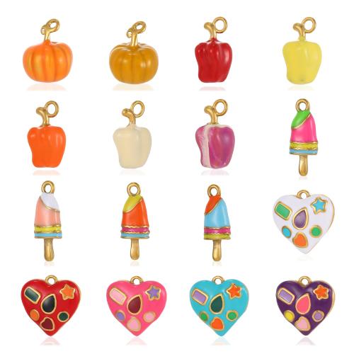 Stainless Steel Pendants 304 Stainless Steel gold color plated DIY & enamel Sold By PC
