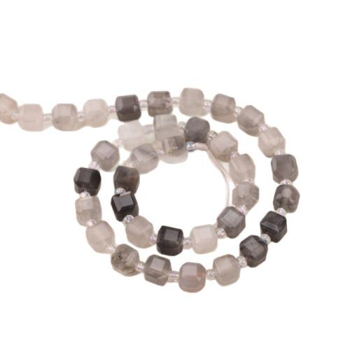 Cloud kvarts Bead, Square, polerad, DIY & olika storlek för val & fasetterad, Såld Per Ca 38 cm Strand