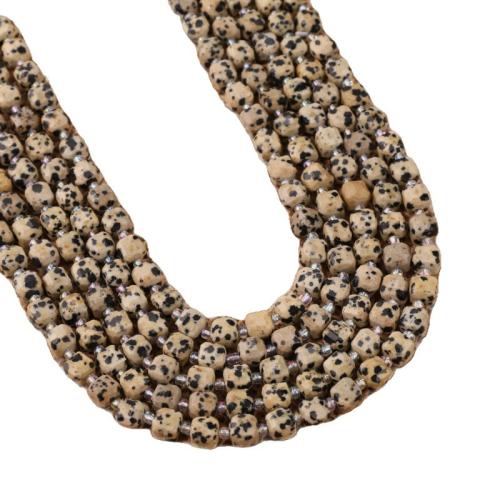 Dalmatian Beads, dalmata, Quadrato, lucido, DIY & formato differente per scelta & sfaccettati, Venduto per Appross. 38 cm filo