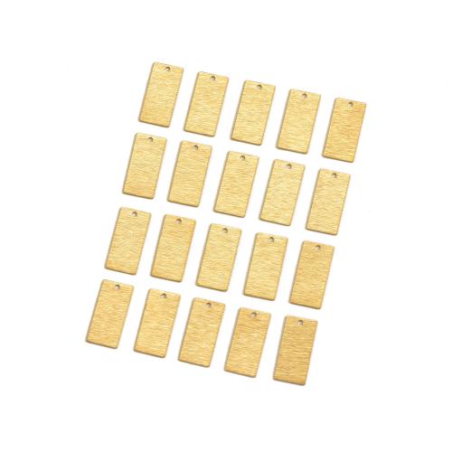 Brass Nakit Privjesci, Mesing, Pravokut, uglađen, možete DIY & brušenog & dvostrani, 8x17mm, Prodano By PC