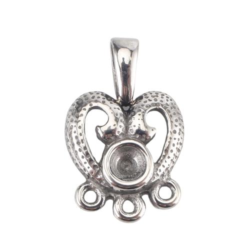 Rostfritt Stål hänge Inställning, 316 rostfritt stål, DIY & ihålig, ursprungliga färgen, 21x14x5mm, Hål:Ca 3x5.6mm,1.2mm, Säljs av PC