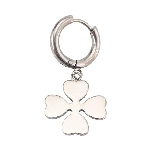 304 rozsdamentes acél Huggie Hoop Fülbevaló, a nő, az eredeti szín, 35x15x2mm, Által értékesített pár
