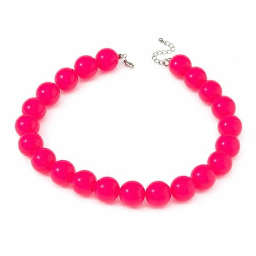 الاكريليك قلادة, أكريليك, جولة, مجوهرات الموضة & للمرأة, المزيد من الألوان للاختيار, beads size 18mm, طول تقريبا 45 سم, تباع بواسطة PC