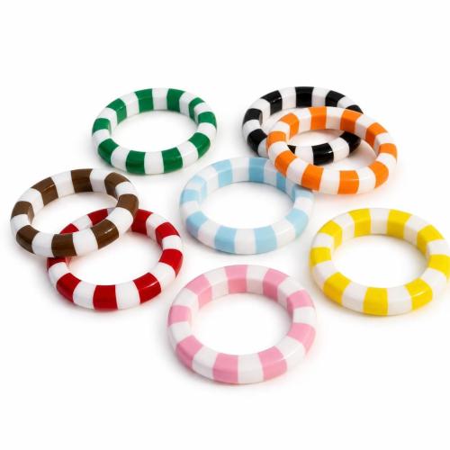 résine bracelet ordinaire, poli, pour femme & strie, plus de couleurs à choisir, Diamètre intérieur:Environ 64mm, Vendu par PC