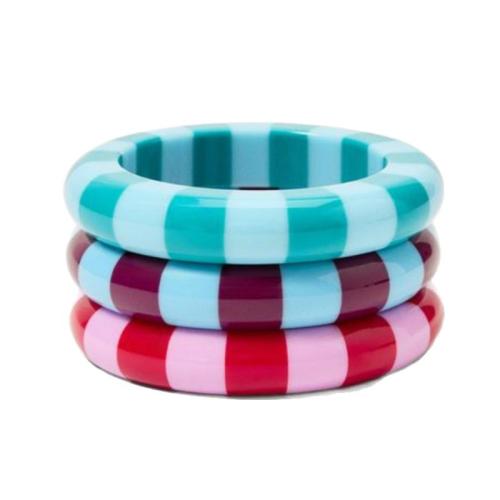 résine bracelet ordinaire, poli, pour femme & strie, plus de couleurs à choisir, Diamètre intérieur:Environ 64mm, Vendu par PC