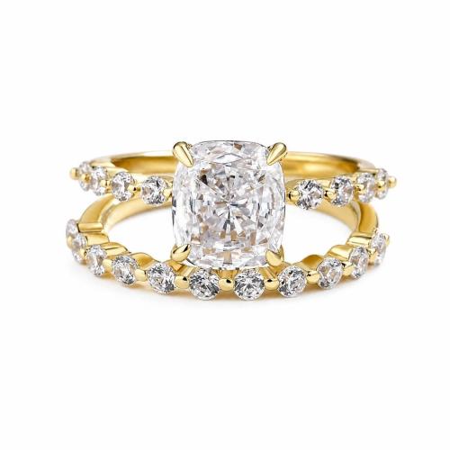 metal anillo de los pares, chapado, diverso tamaño para la opción & micro arcilla de zirconia cúbica & para la pareja, más colores para la opción, tamaño:6-10, Vendido por Set