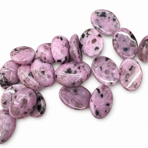misto de pedras semi-preciosas cabochão plano, Oval, DIY & tamanho diferente para a escolha, rosa, vendido por PC