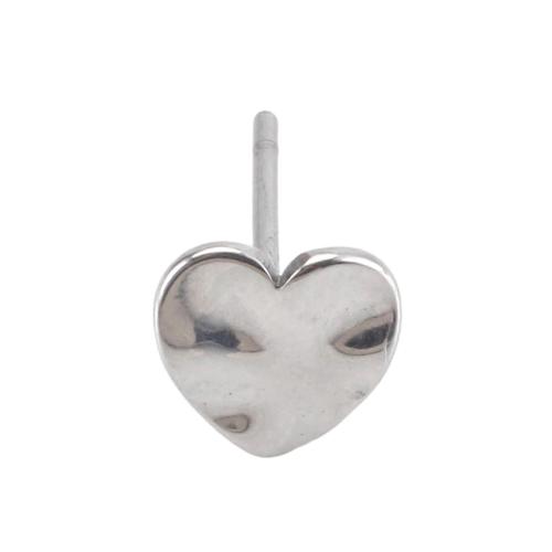 Nerezová ocel náušnice, 304 Stainless Steel, Srdce, pro ženy, Původní barva, 13x7x7mm, Prodáno By Pair