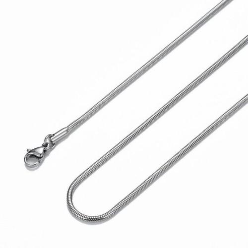 Nerezové had řetěz, 304 Stainless Steel, unisex & hadí řetízek, Původní barva, 1.50mm, Prodáno za Cca 60 cm Strand