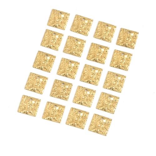 Brass Korut Riipukset, Messinki, Neliö, kiiltävä, tee-se-itse & kädenvääntöä, alkuperäinen väri, 10mm, Myymät PC