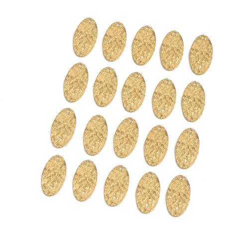 Brass Korut Riipukset, Messinki, Flat Oval, kiiltävä, tee-se-itse & kädenvääntöä, alkuperäinen väri, 10.10x18.90mm, Myymät PC