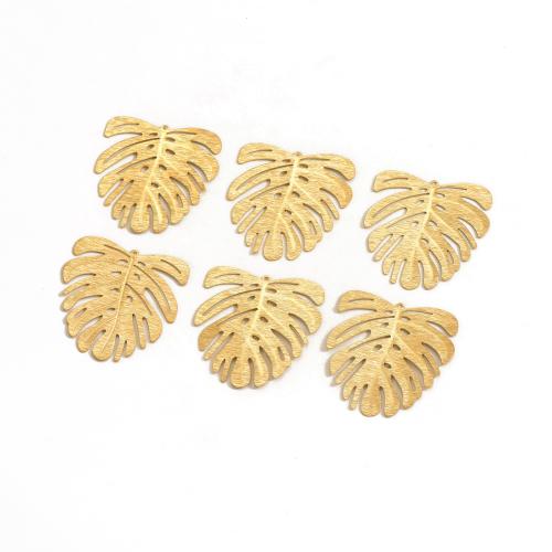 Brass Korut Riipukset, Messinki, Lehtiä, kiiltävä, tee-se-itse & harjattu, alkuperäinen väri, 43.80x45.50mm, Myymät PC