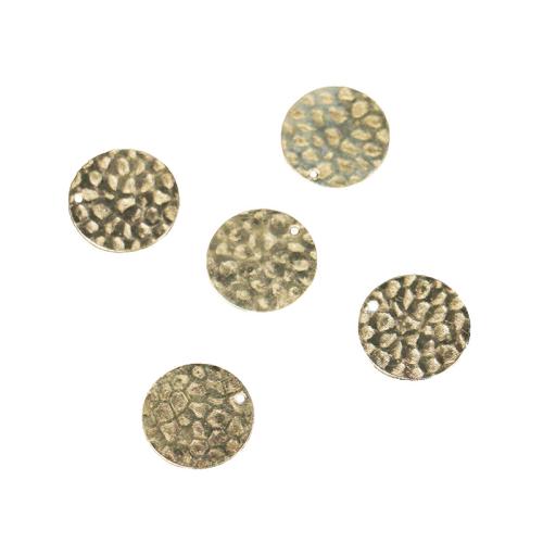 Brass Korut Riipukset, Messinki, Litteä pyöreä, kiiltävä, tee-se-itse & kädenvääntöä, alkuperäinen väri, 16x0.50mm, Myymät PC