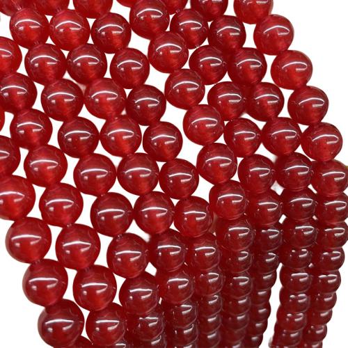 Lila Kalcedon, Rund, DIY & olika storlek för val, fler färger för val, Såld Per 38 cm Strand