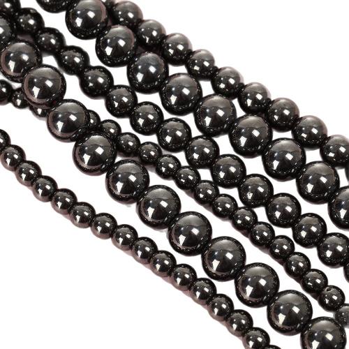 Perline nero ossidiana, Obsidian, Cerchio, lucido, DIY & formato differente per scelta, nessuno, Venduto per Appross. 38 cm filo