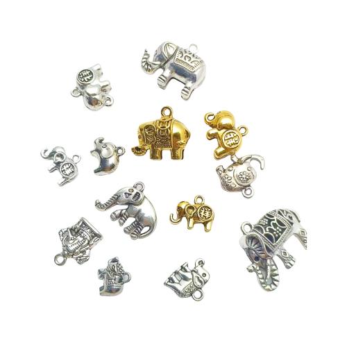 Zinklegering Animal Hangers, Zinc Alloy, Olifant, plated, DIY & verschillende stijlen voor de keuze, Verkocht door PC