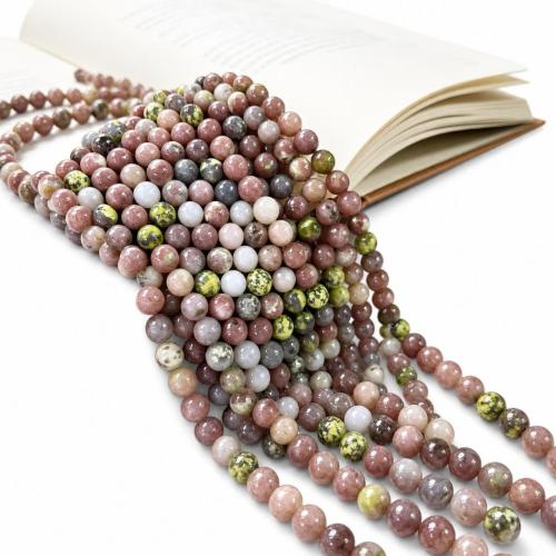 Gemstone Jewelry Beads Plum Stone Round DIY red Sold Per Approx 38 cm Strand