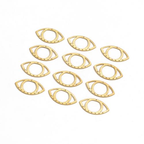 Brass Ékszer Medálok, Sárgaréz, szem, csiszolt, DIY & csiszolt & üreges, az eredeti szín, 29.70x16x0.80mm, Által értékesített PC