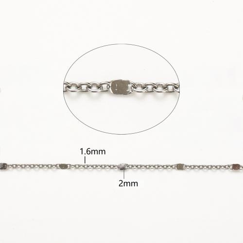 Stainless Steel Jewelry Chains 304 Stainless Steel DIY original color Sold By Lot