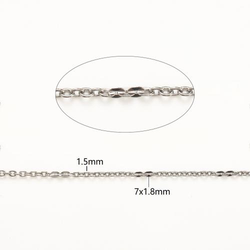 Stainless Steel Jewelry Chains 304 Stainless Steel DIY original color Sold By Lot