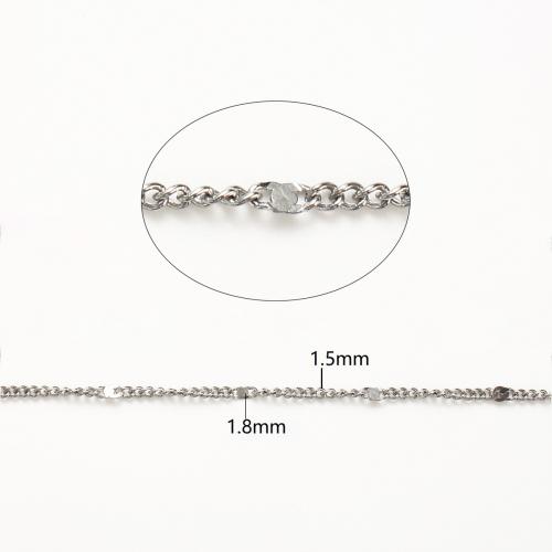 Stainless Steel Jewelry Chains 304 Stainless Steel DIY original color Sold By Lot