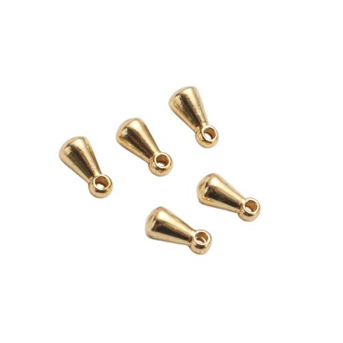 Colgantes de Acero Inoxidable, acero inoxidable 304, chapado en color dorado, Bricolaje, 6x3mm, agujero:aproximado 1mm, Vendido por UD