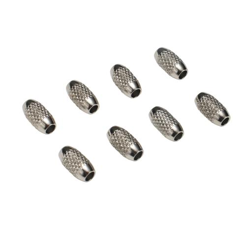 Ruostumaton teräs Välike helmiä, 201 Stainless Steel, tee-se-itse, alkuperäinen väri, 6x12mm, Reikä:N. 3mm, Myymät PC