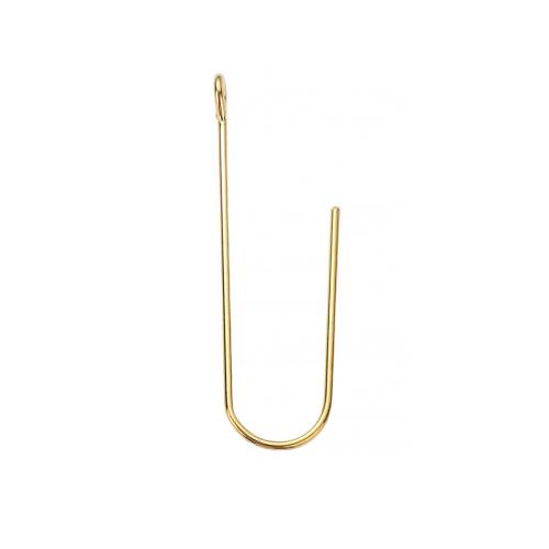 316 الفولاذ المقاوم للصدأ انخفاض المكون القرط, لون الذهب مطلي, ديي, 30x8x0.80mm, حفرة:تقريبا 2mm, تباع بواسطة PC