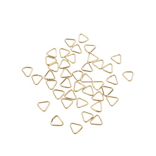 Broche de joyería de acero inoxidable, acero inoxidable 304, Triángulo, chapado en color dorado, Bricolaje, 6x0.70mm, 1000PCs/Bolsa, Vendido por Bolsa