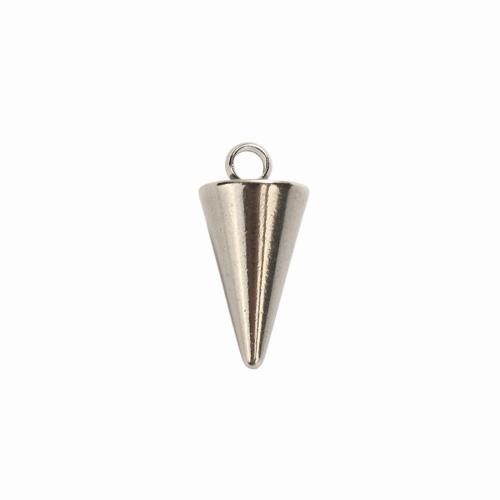 Bijoux pendentifs en acier inoxydable , Motif géométrique, DIY, couleur originale, 14x7mm, Trou:Environ 2mm, Vendu par PC