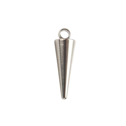 Bijoux pendentifs en acier inoxydable , Motif géométrique, DIY, couleur originale, 18x5mm, Trou:Environ 2mm, Vendu par PC