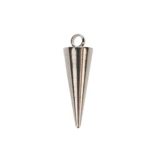 Bijoux pendentifs en acier inoxydable , Motif géométrique, DIY, couleur originale, 18x6mm, Trou:Environ 2mm, Vendu par PC
