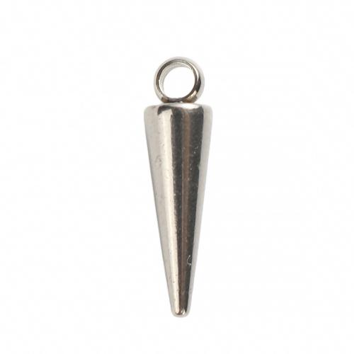 Bijoux pendentifs en acier inoxydable , Motif géométrique, DIY, couleur originale, 15x4mm, Trou:Environ 2mm, Vendu par PC