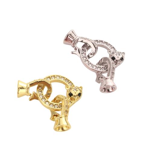 Cierres de Metal para Joyería, chapado, Bricolaje & micro arcilla de zirconia cúbica & hueco, más colores para la opción, 28mm, agujero:aproximado 5mm, Vendido por UD