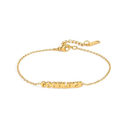 304 rostfritt stål Armband, med 3cm extender kedja, guldfärg pläterade, olika stilar för val & micro bana cubic zirconia & för kvinna, Längd Ca 17 cm, Säljs av PC