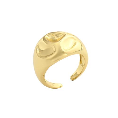 Messing Cuff fingerring, ægte forgyldt, mode smykker & for kvinde, 23x18.20mm, Indvendig diameter:Ca. 17mm, Solgt af PC