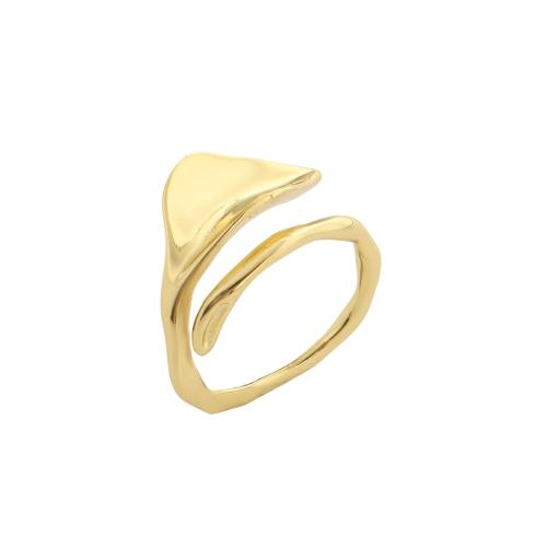 ottone Anelli Cuff, placcato oro vero, gioielli di moda & per la donna, 22.50x12.30mm, Diametro interno:Appross. 18.5mm, Venduto da PC
