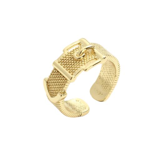 metal Anillo de dedo Cuff, chapado en oro real, Joyería & para mujer, 20.20x9.40mm, diámetro interior:aproximado 16.8mm, Vendido por UD