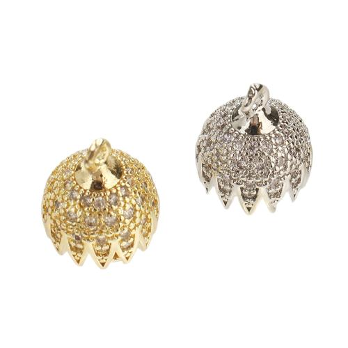 Cilindrata Zircone micro pavimenta il pendente di ottone, placcato, DIY & Micro spianare cubic zirconia, nessuno, 13x10x10mm, Foro:Appross. 1mm, Venduto da PC