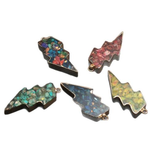 Imperial Jasper Hängen, Impression Jasper, Blixt Symbol, polerad, DIY & olika storlek för val, fler färger för val, Säljs av PC