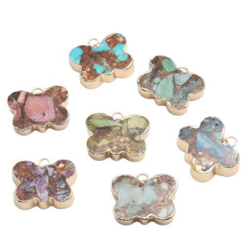 Imperial Jasper Hängen, Impression Jasper, Fjäril, polerad, DIY, fler färger för val, 16x20x4mm, Säljs av PC