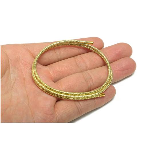 Brass Cord with Magnet gold color plated & DIY 2mm Sold By PC