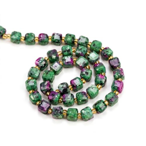 Dragi kamen perle Nakit, Ruby u Zoisite, Trg, uglađen, možete DIY & različite veličine za izbor & faceted, Prodano Per Približno 38 cm Strand
