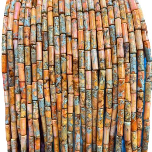 Impression Jasper Beads Column DIY Approx Sold By Strand