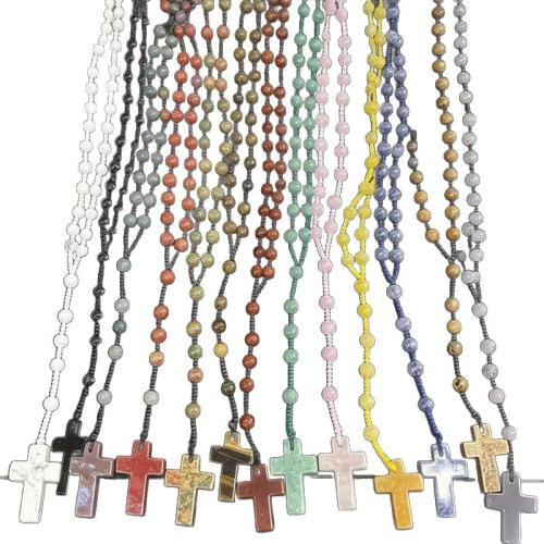 Gemstone Necklace Cross & Unisex Length Approx 50 cm Sold By PC